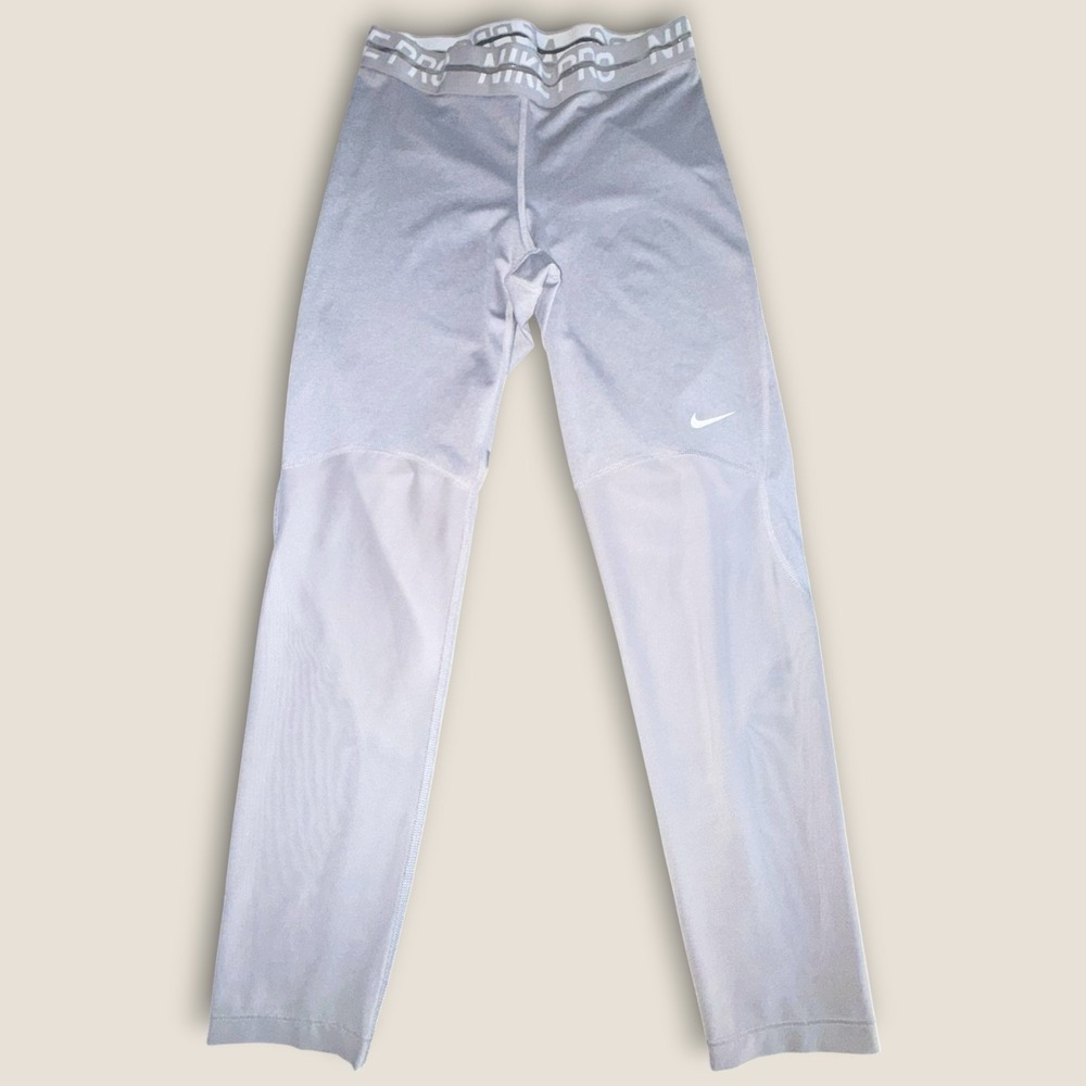 Nike Dri-FIT Gray Compression Leggings Womens XS Athletic Workout Running